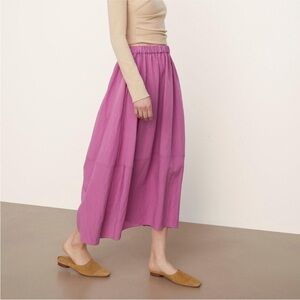 Vince Pull On Tiered Midi Skirt-CAMELIA Pink